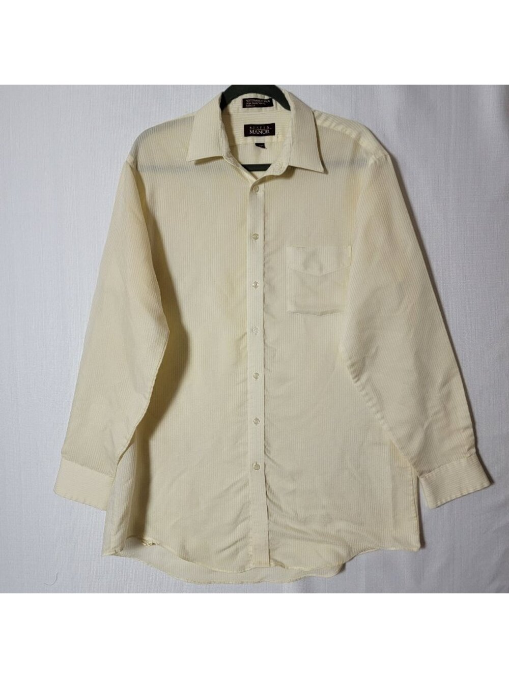 Austin Manor Dress Shirt Button Down Mens Size 16 1/2 36 XT Long Sleeve Vintage